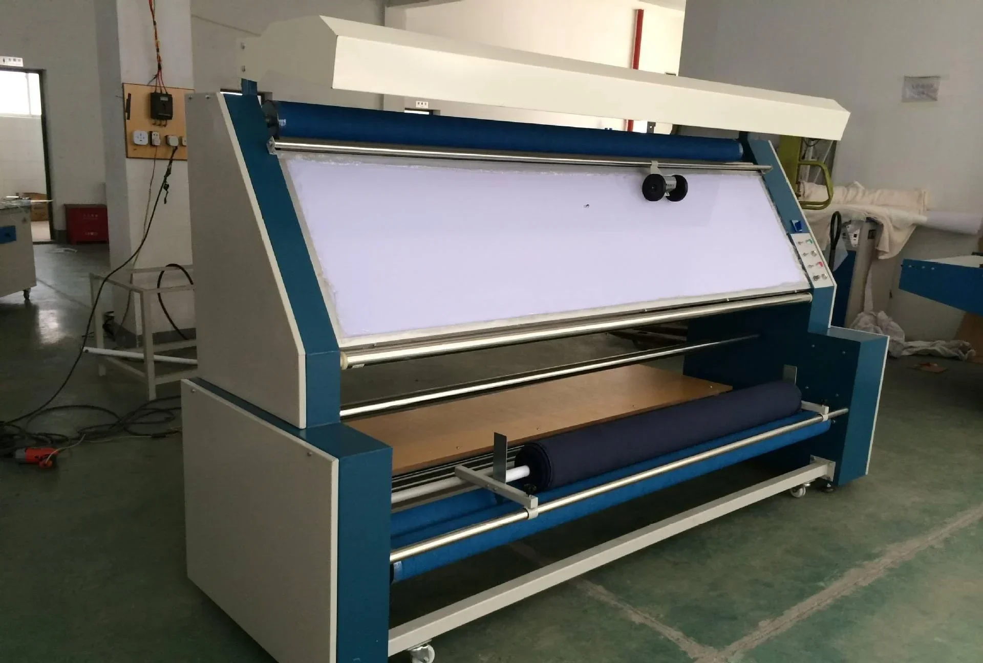 L # Fabric Inspection Machine With Counter Fabric Measure Rewind Machine Fabric Rewinder Roll To Roll Machine