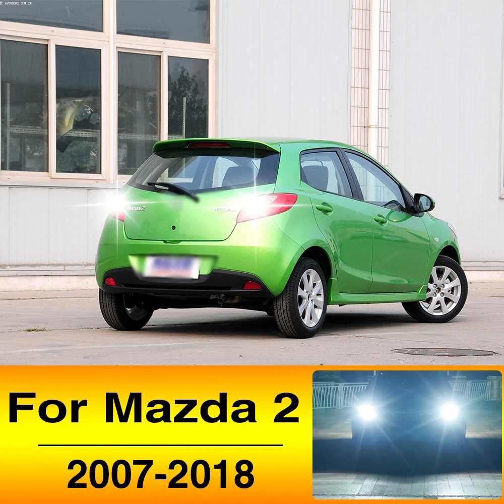 2Pcs LED Backup Reversing Back Up Light Bulb Canbus No Error For Mazda 2 For Demio De DW DY 2007-2018