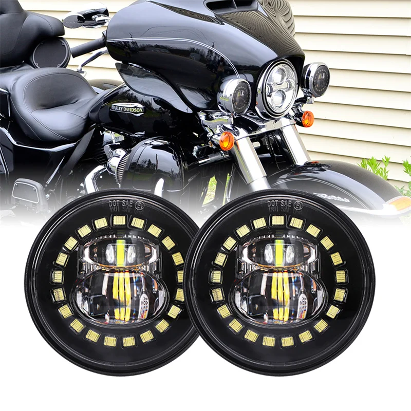 

30W 4.5"inch Motorcycle LED Fog Light 4 1/2 Inch Auxiliary Lamps for Harley Electra Glide Ultra Limited FLHTK 2010-2016