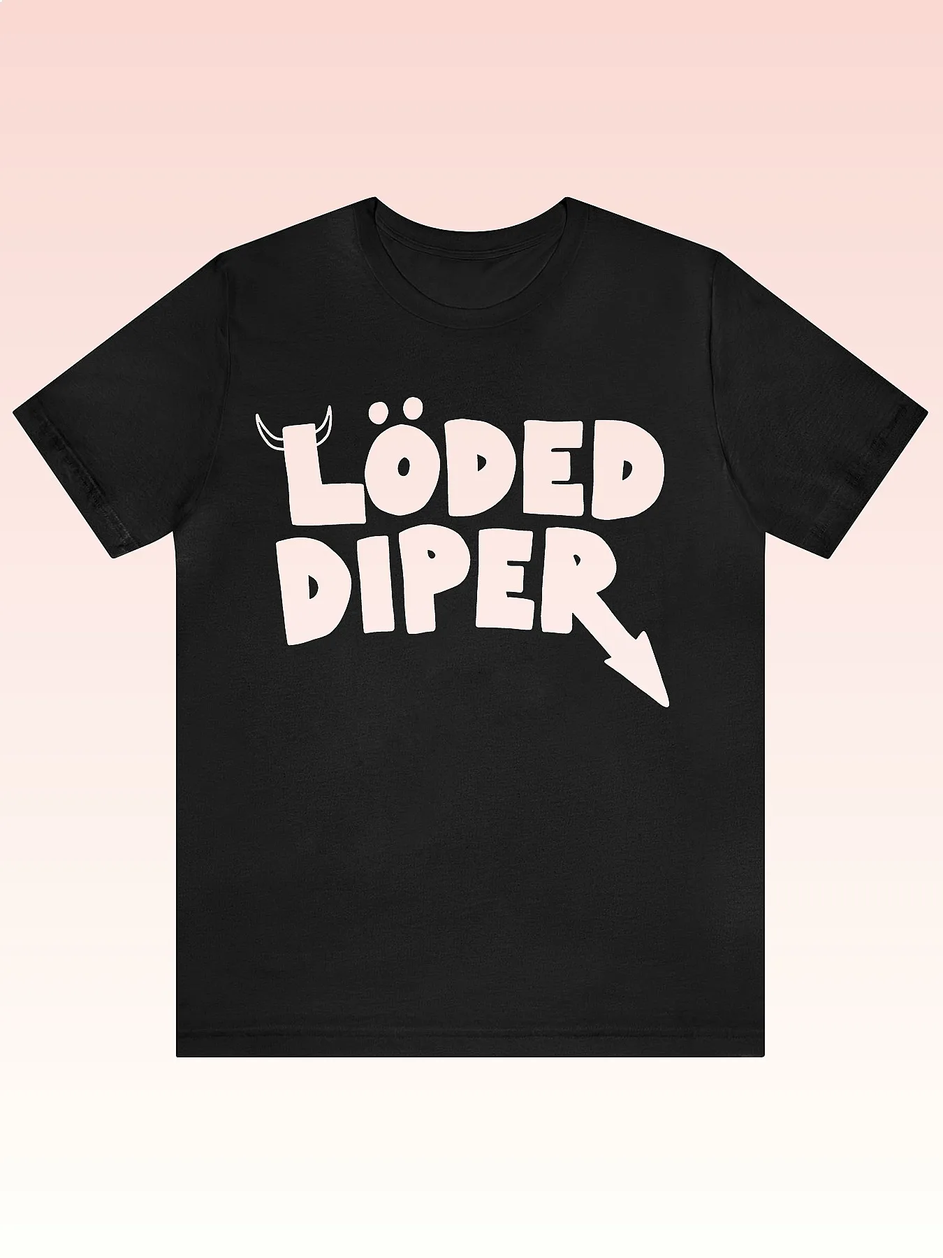 LODED DIAPER Women's Alphabet Print Crew Neck Short Sleeve T-Shirt Casual Summer Tee cheap women clothing with free shipping