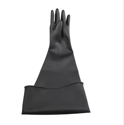 Professional Butyl Dry Box Work Gloves Anti-Slip Safety Gloves Aging Alkali Resistance Alcohol/Oil Hydrocarbon Work