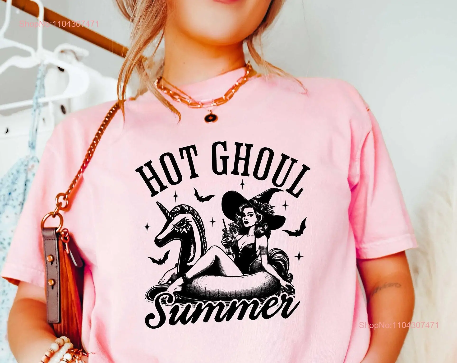 Hot Ghoul Summer T Shirt Goth Trendy Ghouls Funny Halloween Spooky for Fun long or short sleeves