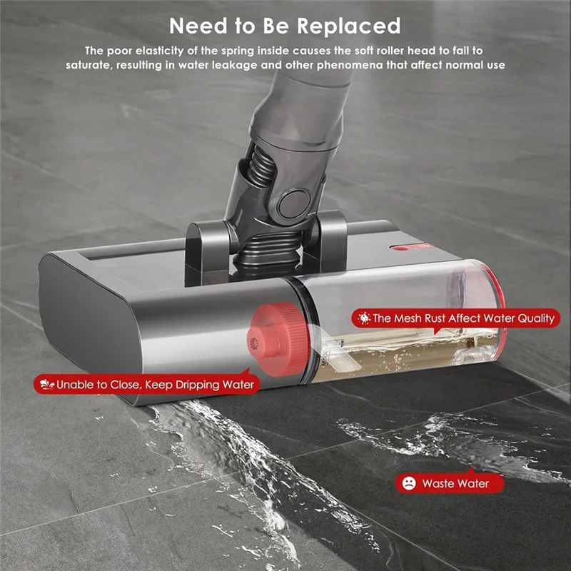 WHYY - Części zamienne do odkurzacza Pokrywa zbiornika na wodę + Klips Zatrzask Przycisk do Dyson V12 Slim V15 Detect Roller Head Clean Tank