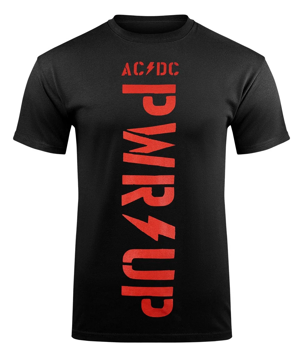 

ACDC PWR UP TOUR Футболка Мужчины Женщины Хлопковые футболки с короткими рукавами Ретро Хип-хоп Y2k Футболка Летние топы Мужская футболка Уличная одежда
