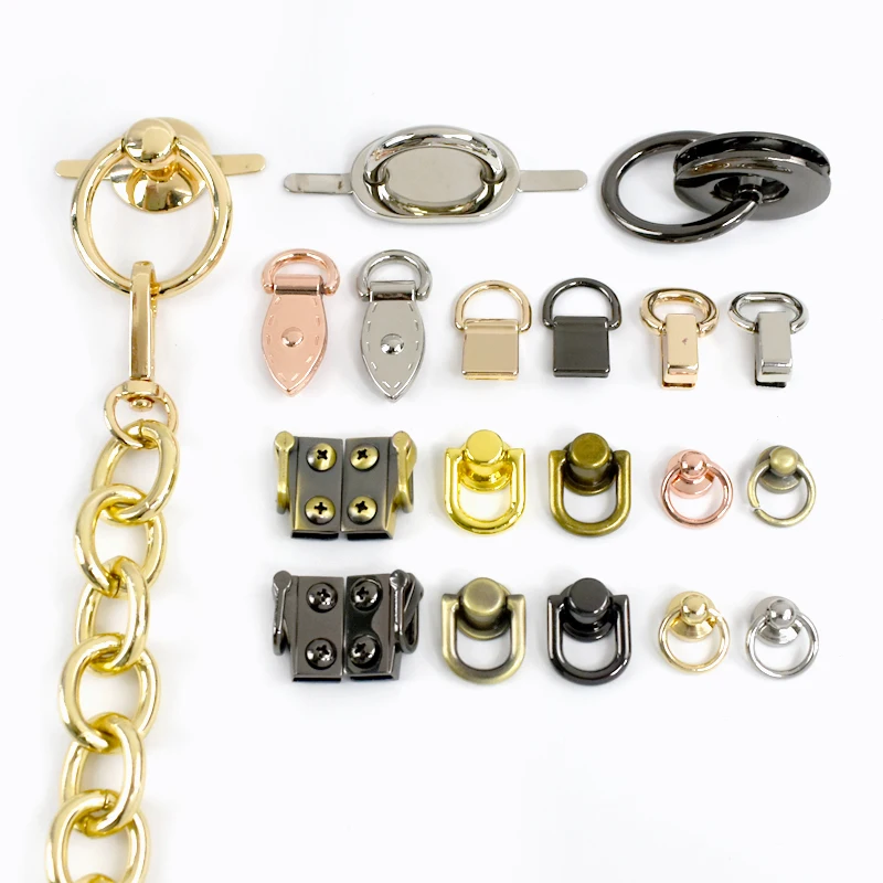 

10Pcs Meetee Metal Bag Side Clip Buckle Handbag Chain Connect Hook Bags Handle Buckles Ring Snap Hooks DIY Hardware Accessories
