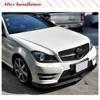 메르세데스-벤츠 C 클래스 W204 AMG C63 2012 - 2014 프론트 립 범퍼 가드 용 실제 탄소 섬유 자동차 앞 립 스포일러 3