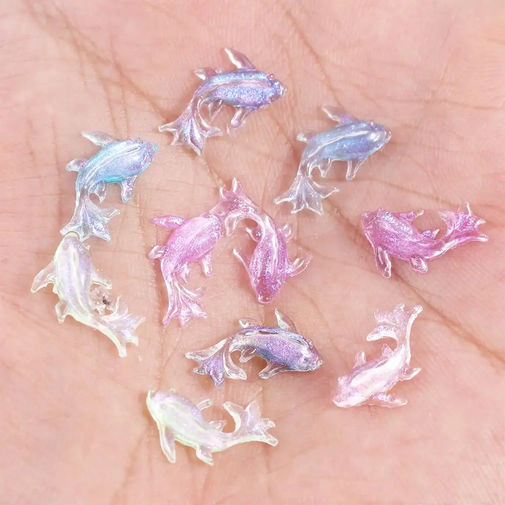 100Pcs Resin Scrapbook Wedding Applique DIY Scrapbook Goldfish Nail Rhinestones DIY Ornament Jewelry Accessories