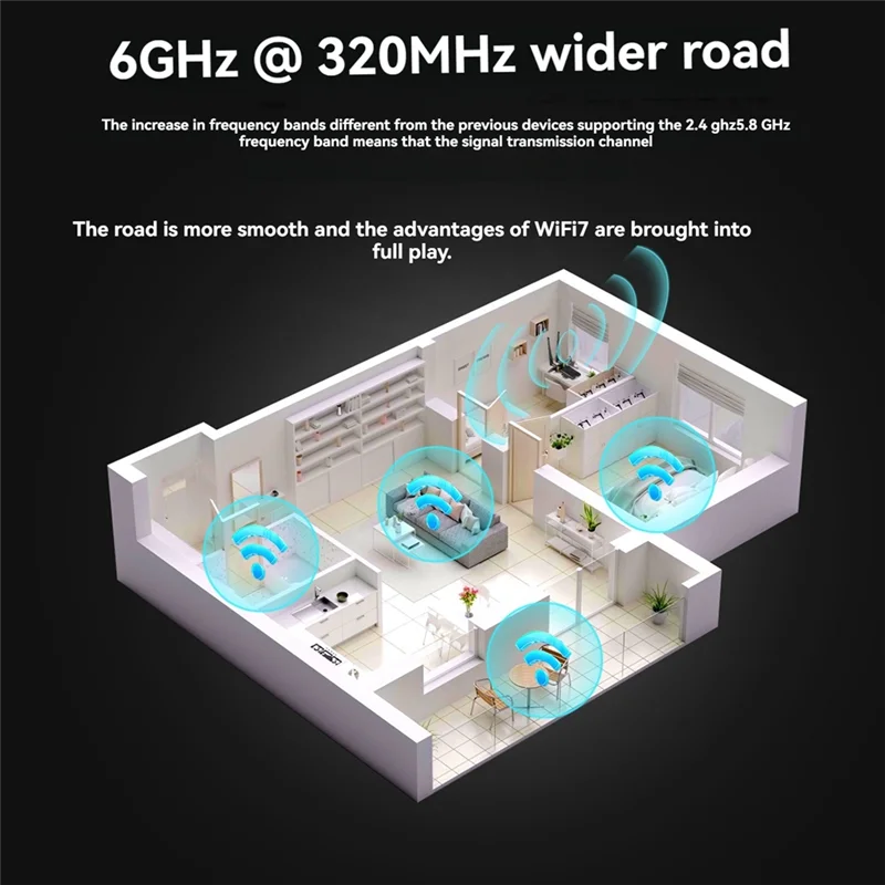 

New--Wifi 7 Wireless Network Card Bluetooth 5.4 PCIE Adapter 8774Mbps Tri-Band 2.4G/5G/6Ghz For Desktop PC Windows 10/11