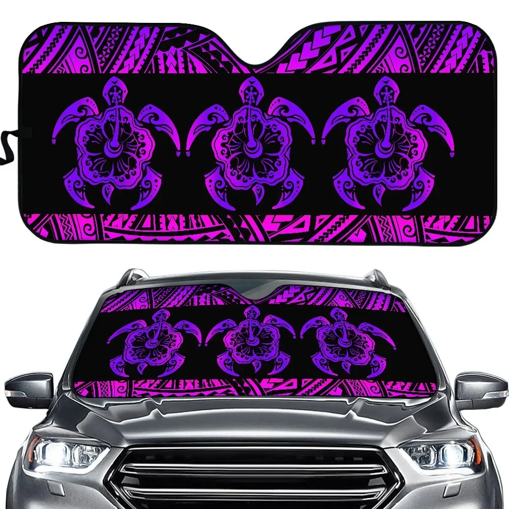 Turtle Polynesian Pattern Car Front Window Sunshade Windshield Sun Shade Universal Fit Most Vehicle SUV Truck Van 2022