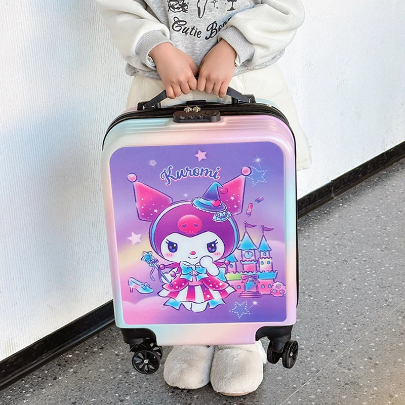 Novo estilo 18 polegadas crianças trole caso grande capacidade bonito sanrios kawaii dos desenhos animados mala moda viagem check-in bagagem