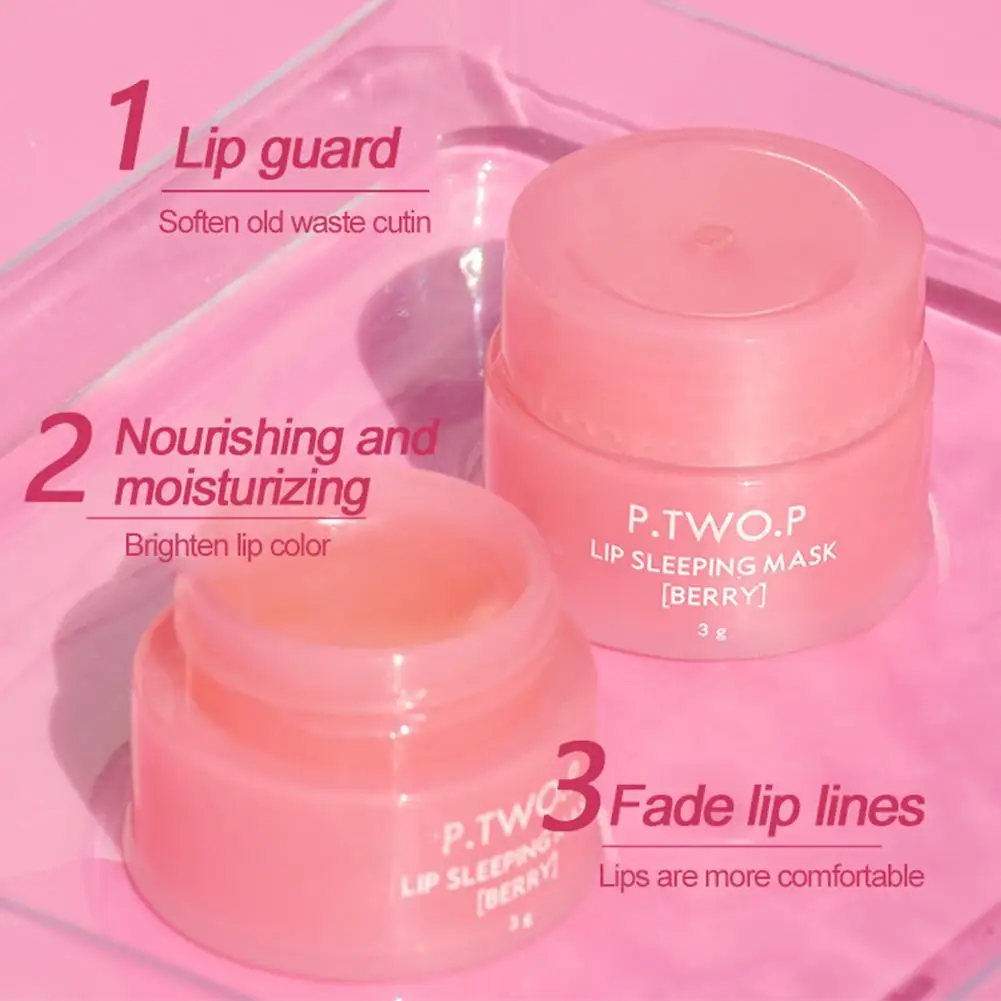 3g Moisturizing Lip Mask Exfoliating Lip Membrane Cream Dry Collagen Brighten Anti Beauty Lip Wrinkle Repaired Care Essenti K1C6