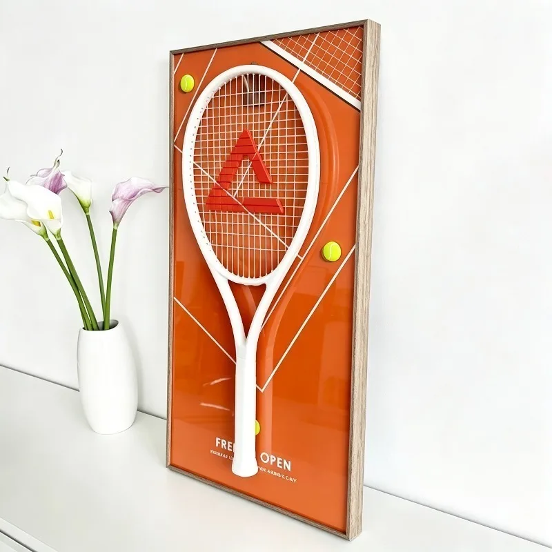Tennis Racket Display Frame Wall-mounted Tennis Rackets Photo Frames Home Walls Decor Sports Accessories Collection Stands view 4