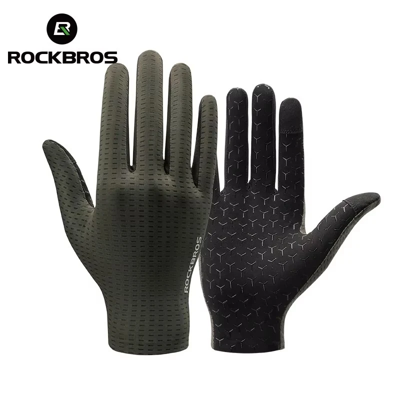 ROCKBROS Cycling Gloves Men Women Spring Summer Anti-Slip Breathable Touch Screen Half/Full Finger Road Bicycle Gloves MTB Bike