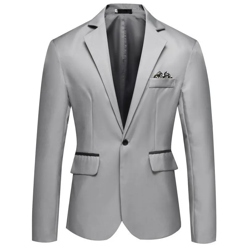 

wm158New Men's Slim Single Breasted Suit Youth Fashion Casual Wedding Banquet Dress Jacket