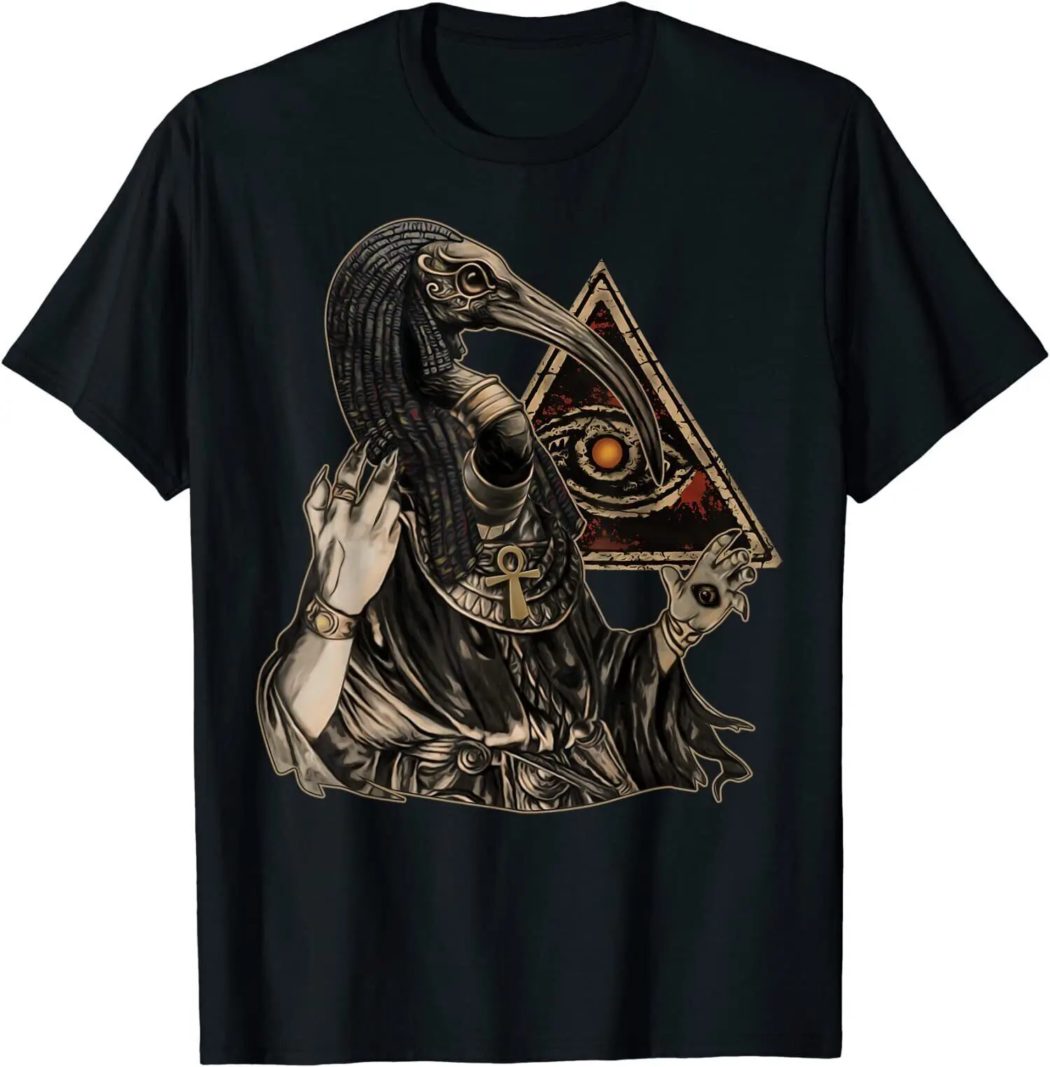 

Ancient Egypt Ankh Egyptian Shirt God Thoth Design Tee T-Shirt S-3xl