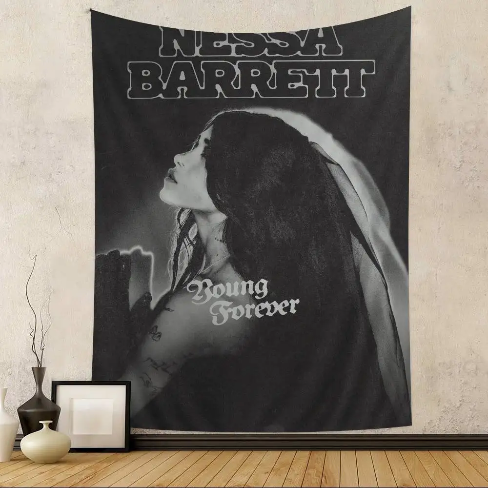 Singer N-Nessa B-Barrett Cartoon Tapestry Art Science Fiction Room Home Decor Wall Hanging Home Decor