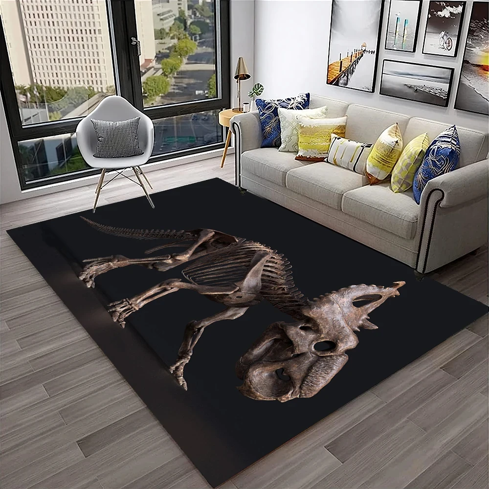 3D Dinosaur Animal Fossil Theme Carpet Children Play Area Anti-slip Floor Mats Kitchen Living Room Decorate Rug Bathroom Doormat