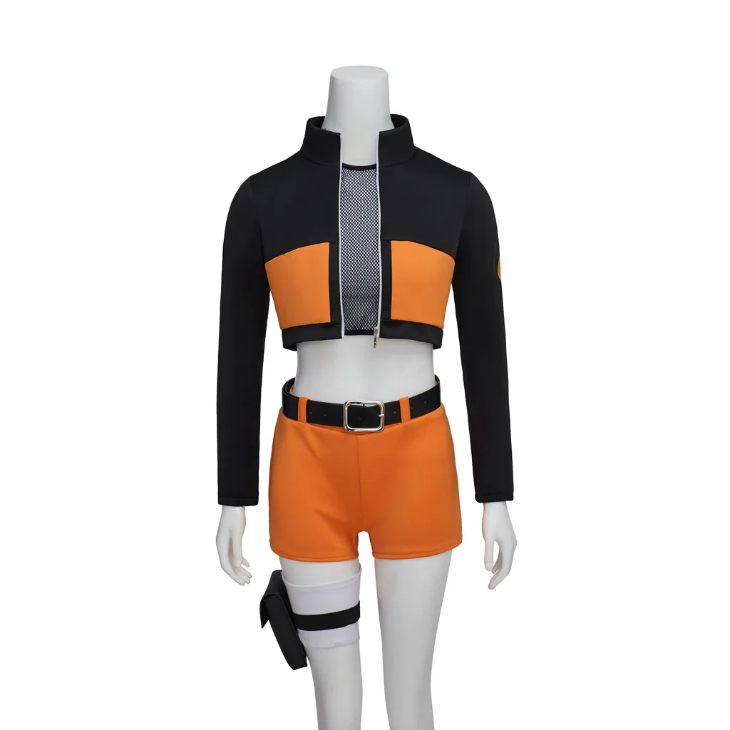 Hinata hyuga cosplay traje peruca uzumaki roupas femininas perucas longas jaqueta curta shortstop saco bandana acessório conjunto ninja vestir
