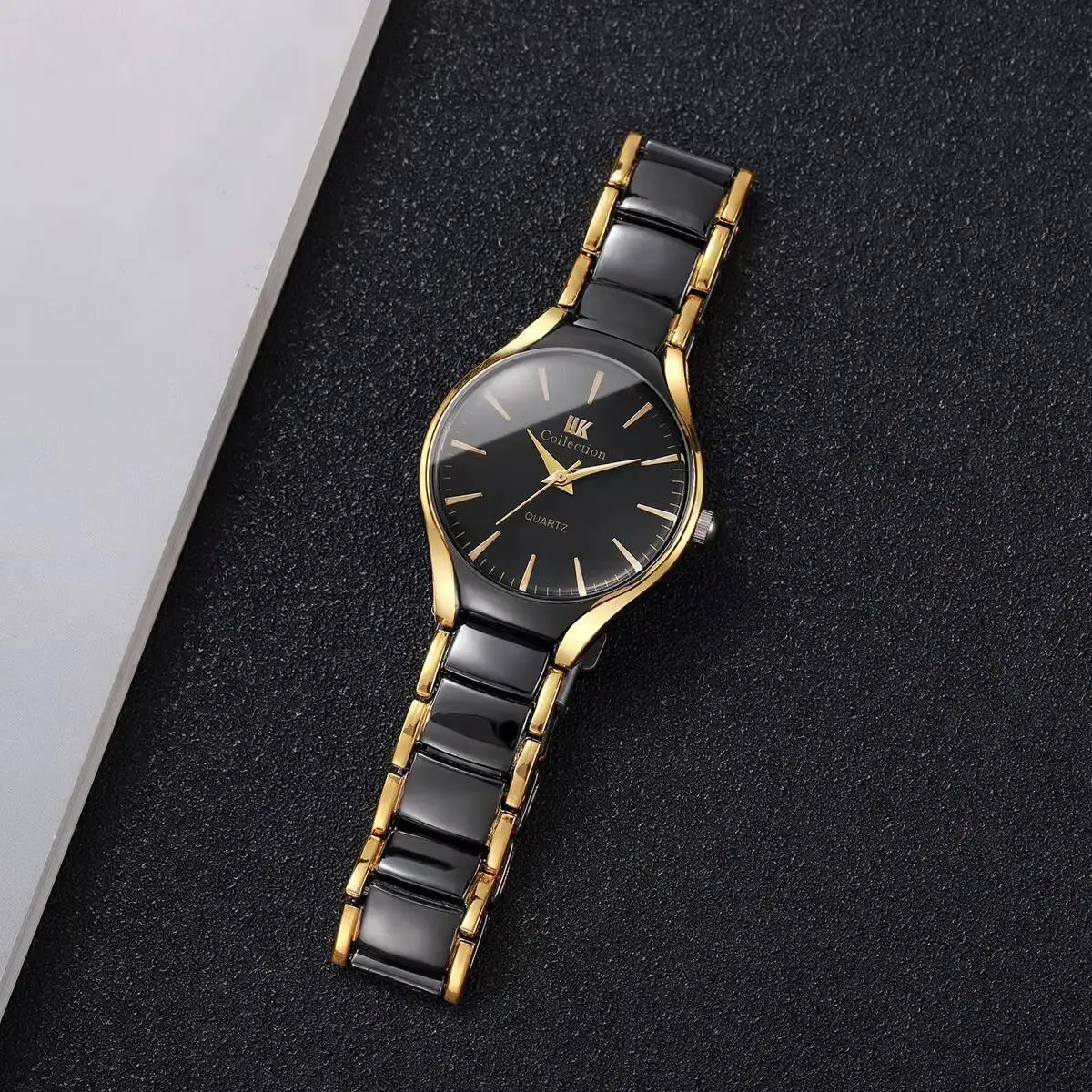Luxus Edelstahl Band Frauen Quarzuhr Mode Damen Armbanduhren Uhr Reloj Mujer (Ohne Box)