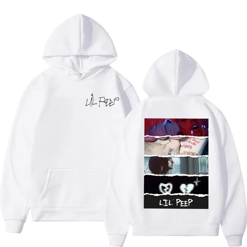 Rapper Lil Peep music album print hoodie unisex fashion hip hop rap hooded sweatshirts autumn winter high quality fleece hoodies