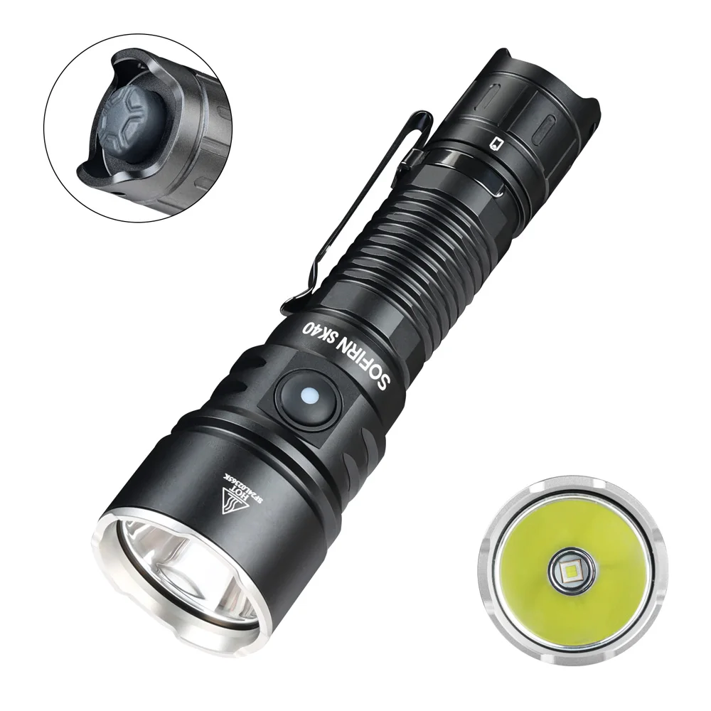SOFIRN SK40 3200lm Taktische Taschenlampe 580m Leistungsstarke Helle SFT70 LED IP68 Wasserdichte Taschenlampe mit Doppelschalter NEU – Detail 18