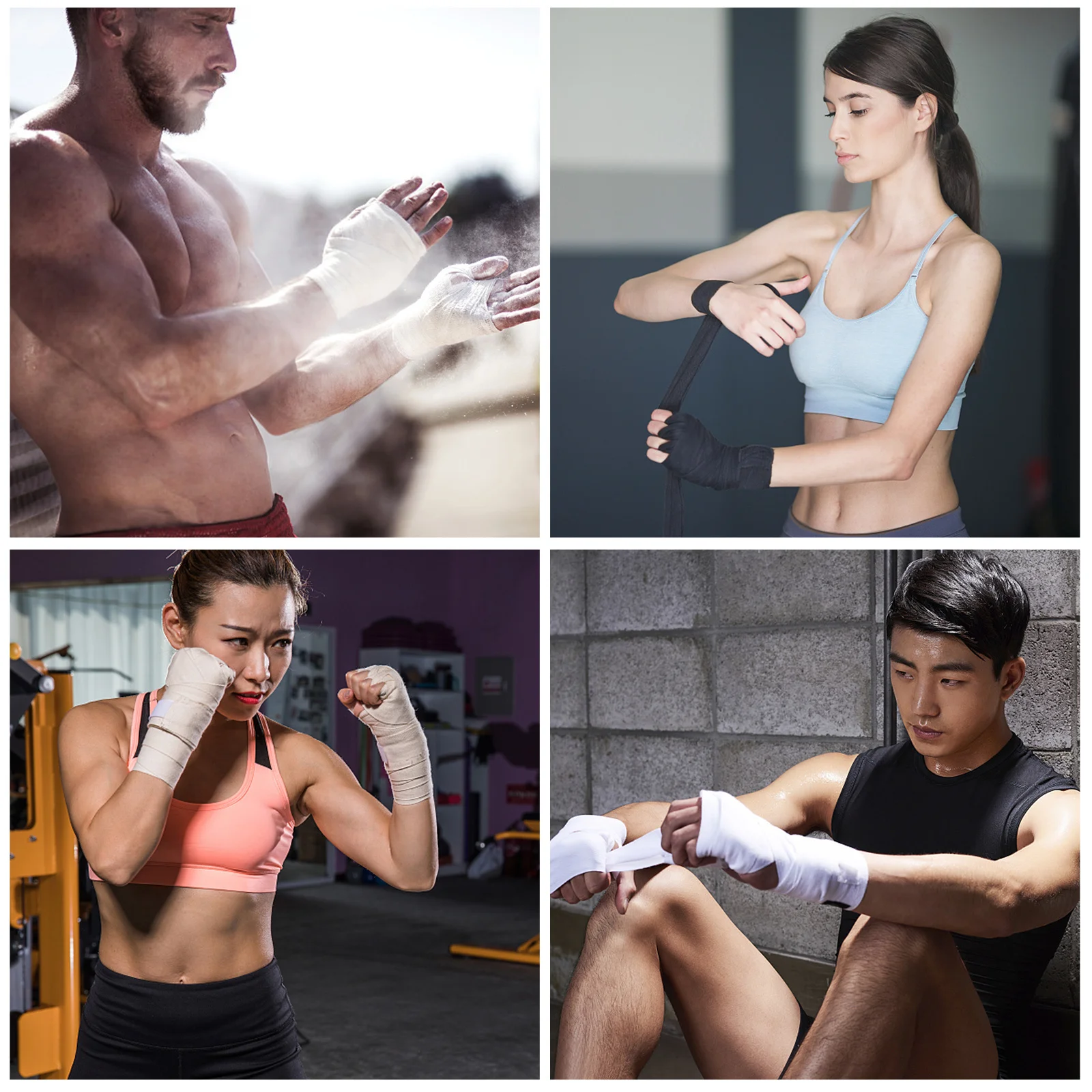 

12pcs Elastic Bandages Grip Covers Non-Woven Self-Adhesive Sports Tape For Fitness Wrist Braces Handle Grip Tape