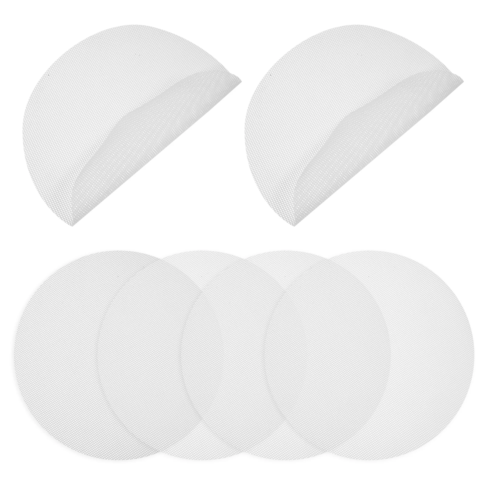 

6 pcs Silicone Steamer Pad Non-stick White Mesh Liners for Bamboo Steamer Dumplings Rice Cake Cooking Accessories High Temp