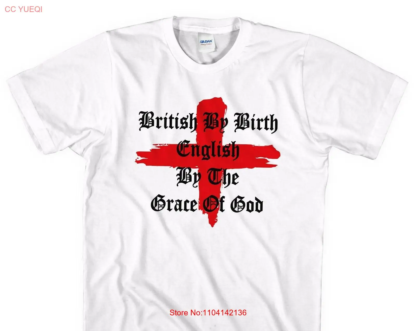 تي شيرت Saint Georges Day باللغة الإنجليزية من Grace Of God St George England فخور بأن أكمام طويلة أو قصيرة #1