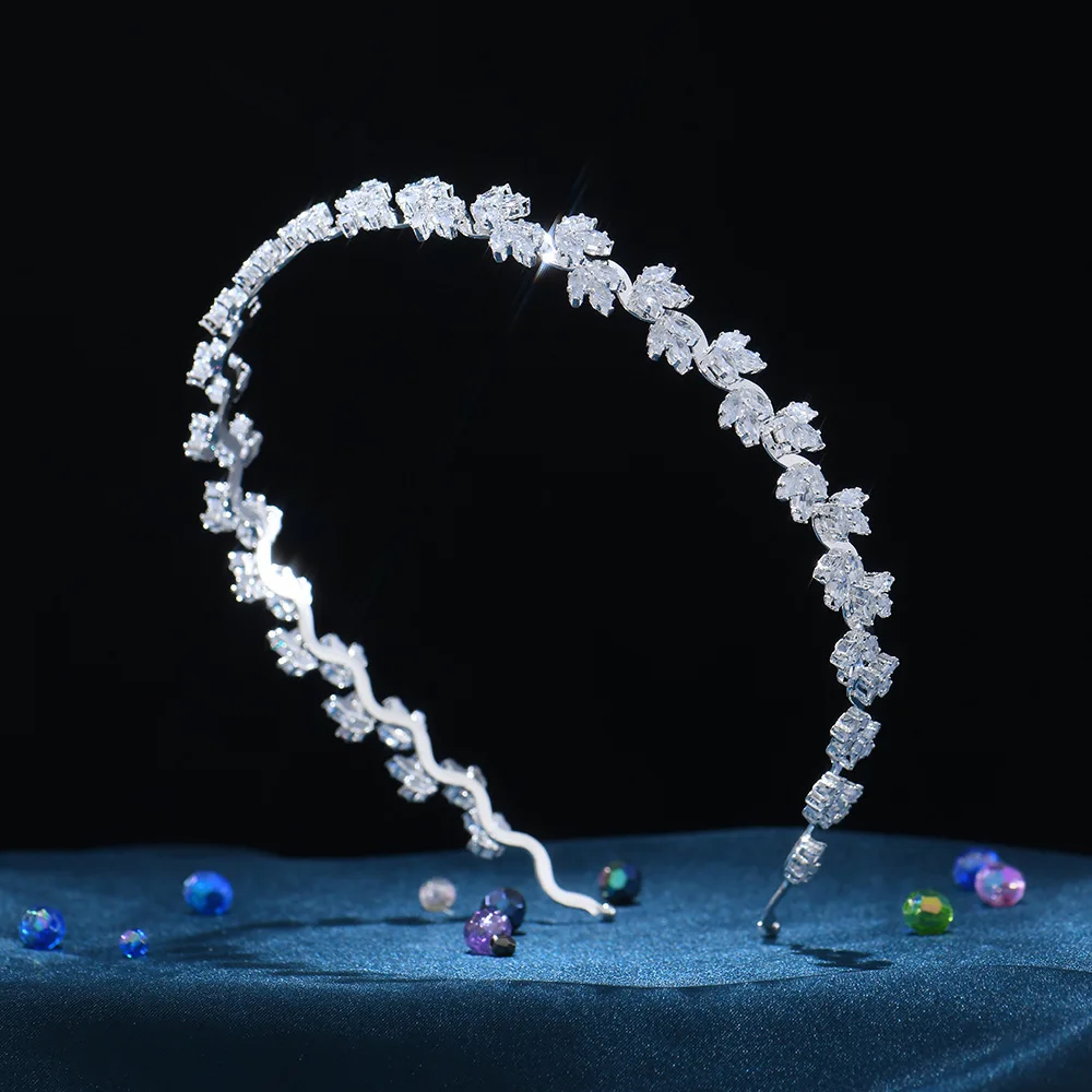 

Роскошные свадебные повязки на голову для свадьбы, аксессуары для волос, диадемы для невесты с кубическим цирконием, повязка для волос, головной убор для выпускного вечера, свадебный головной убор