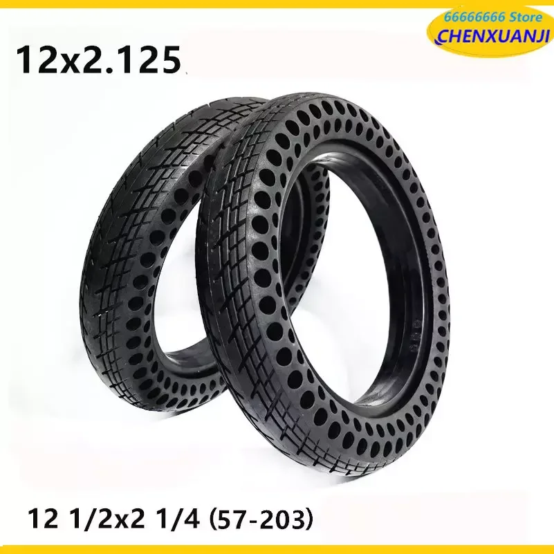 12 1/2 * 2 1/4 (57/64-203) Electric Vehicle Tyre 12x2.125/2.50 Double Honeycomb Solid Tyre