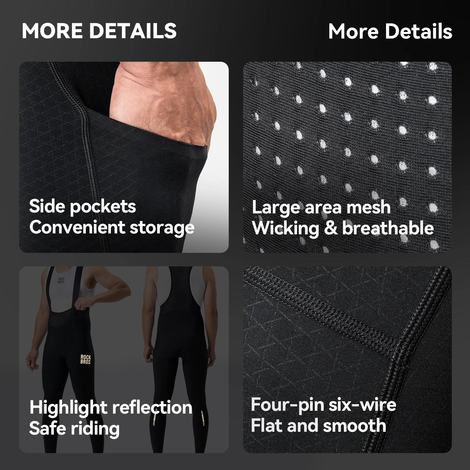 ROCKBROS Winter Cycling Bib Pa - Cycling Commuter Pants recension och pris