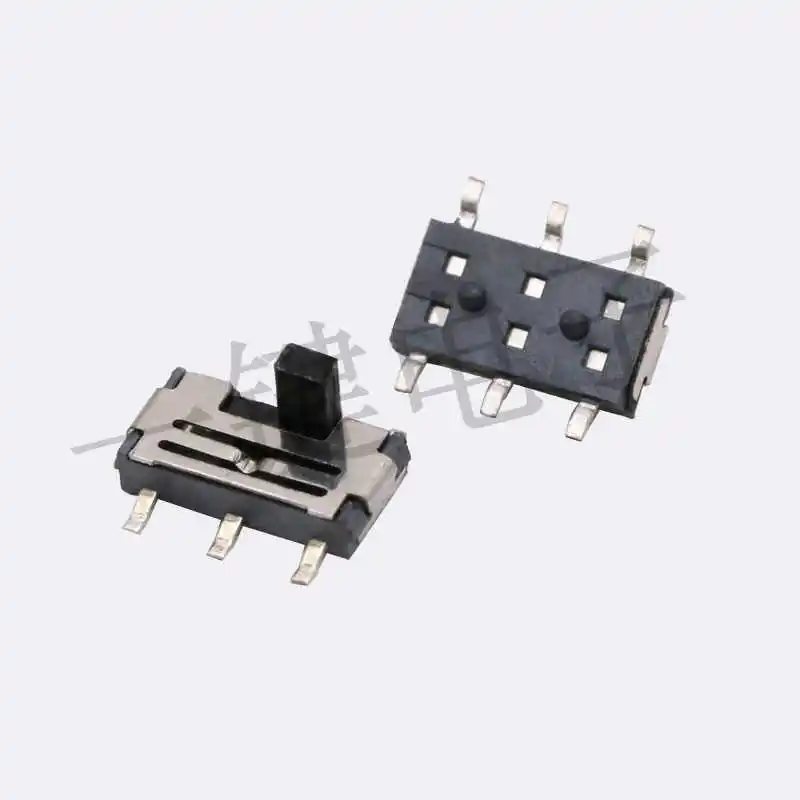 50PCS/MST-22C02 Vertical SMD MINI mini toggle small 6-pin 2-gear with groove, jog micro switch