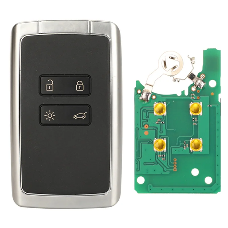 

Car Smart Key Smart Remote Control Car Key Suitable Forrenault With4a Chip Silver Back Flat
