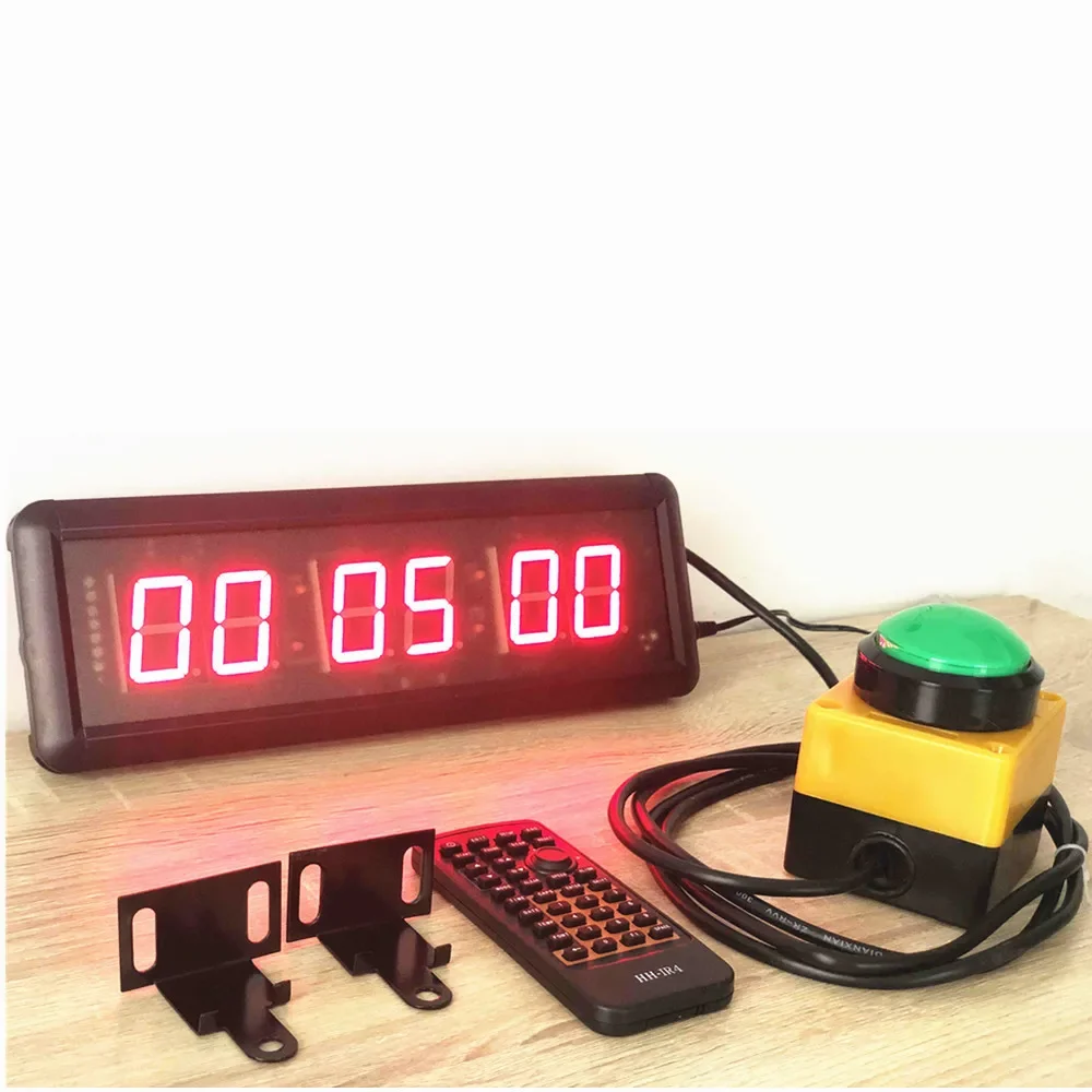 11 Inch Remote Control + Button Led Display Electronic Clock Stopwatch Interval Timer Wall Clock School Gym Training Timer