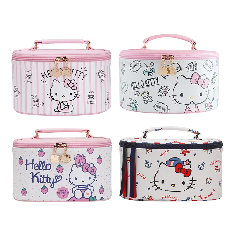 ร้อนขาย Sanrio Hello Kitty การ์ตูน Tas Kosmetik Kawaii Cat Melody จัดเก็บข้อมูลความจุถุงเก็บเครื่องสำอาง Little Twin Stars