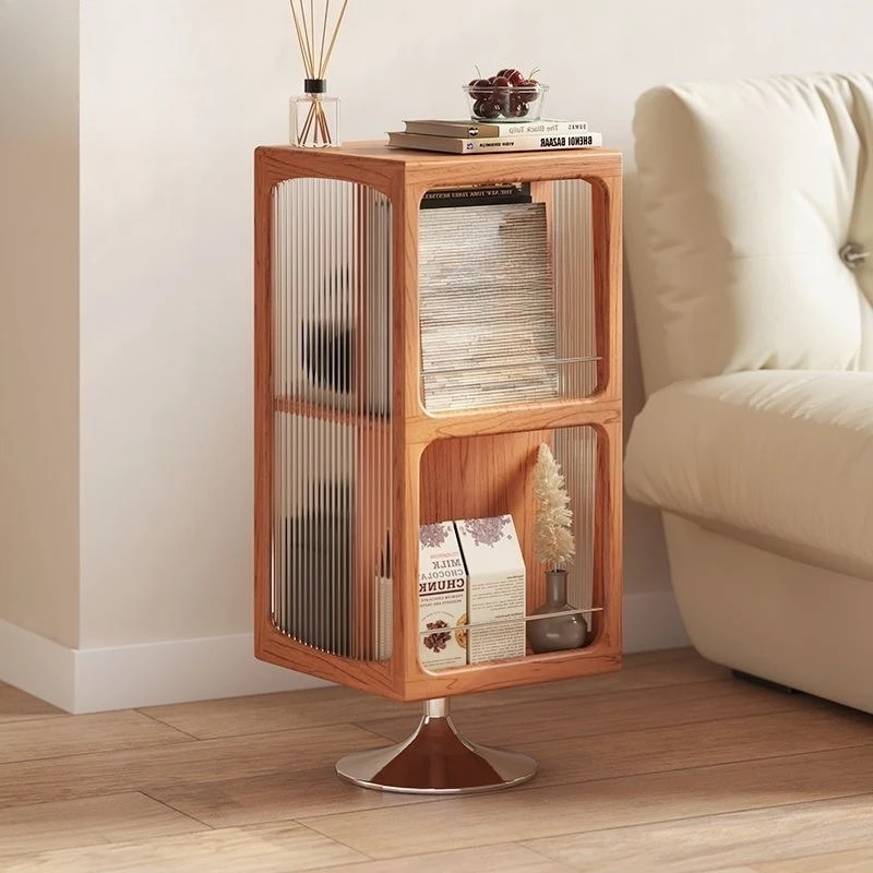 

Solid wood rotating edge few living room sofa side cabinet cherry wood small apartment corner few bedroom bedside table
