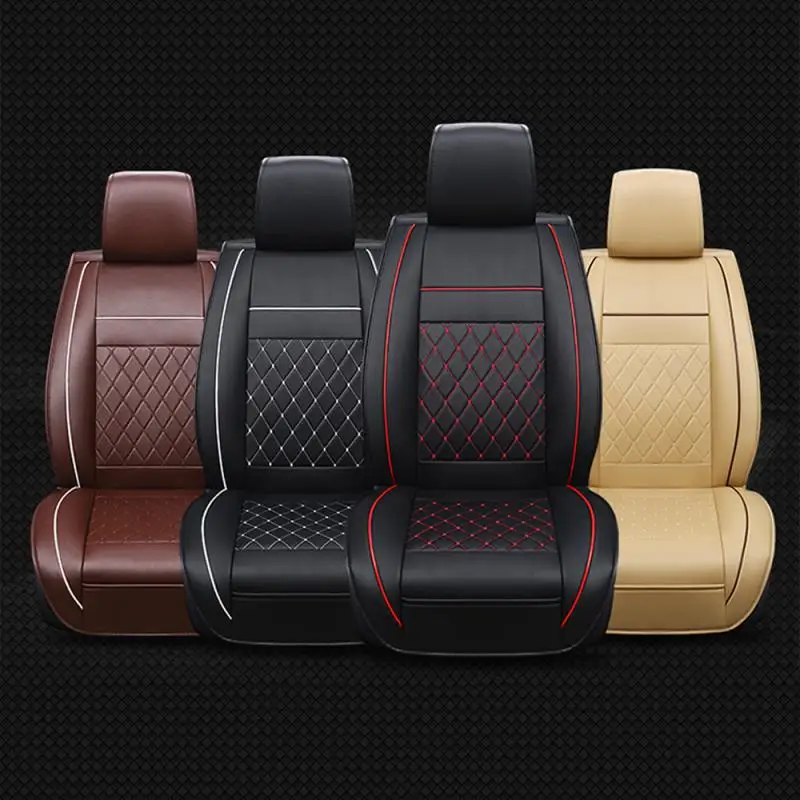 Auto Seat Cushion Leather Seat Cover Car Seat Protector Cushion seat Car Front Seats Covers luxury car seat Cape 5 seats