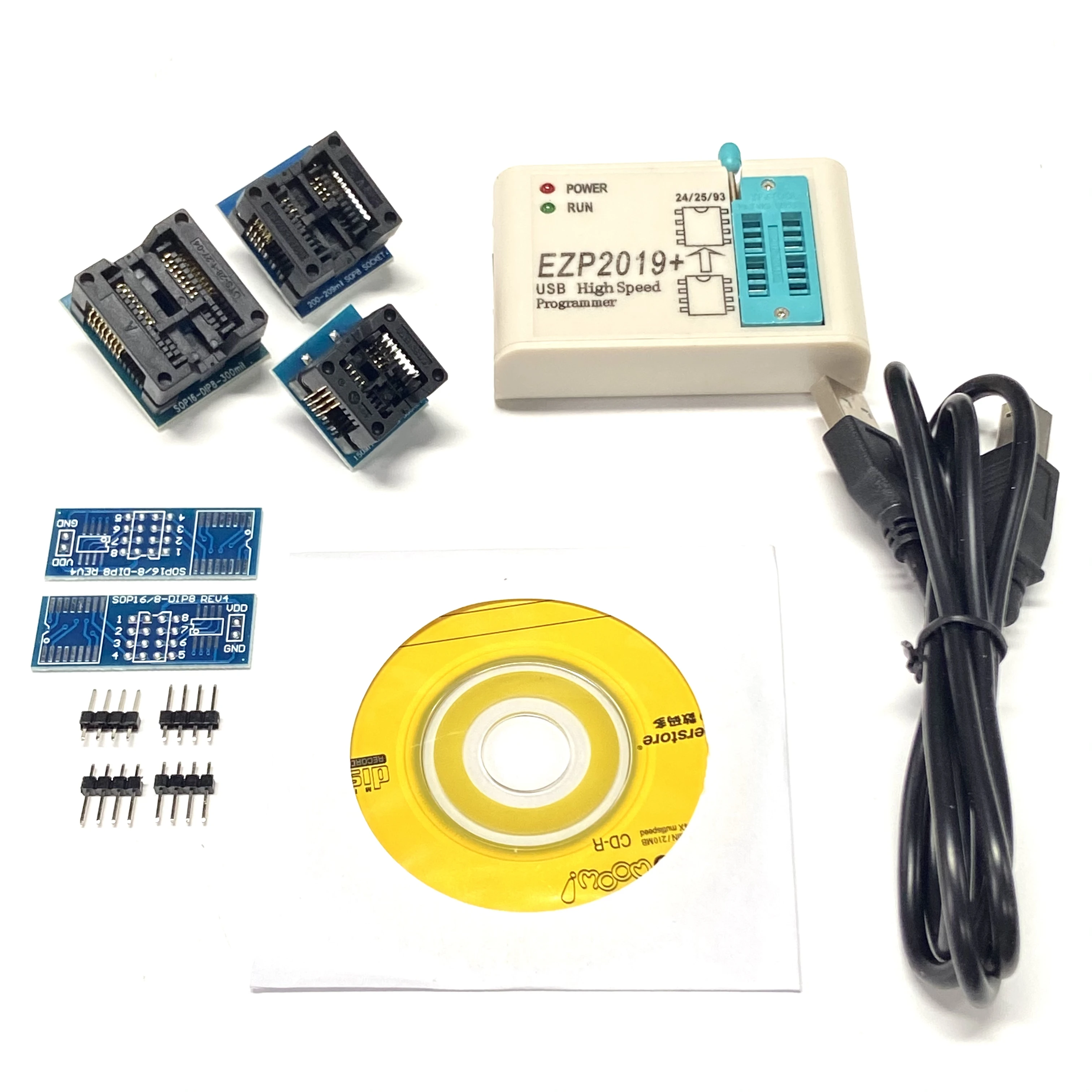 EZP2019 EZP2019 + USB programmatore SPI ad alta velocità Support24 25 93 EEPROM 25 Flash BIOS Chip + 5 Socket Set completo