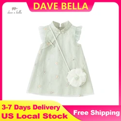 Dave Bella Girls Summer Sleeveless Princess Party Dresses 2025 Floral Embroidery Festival Holiday Dresses DB2221771