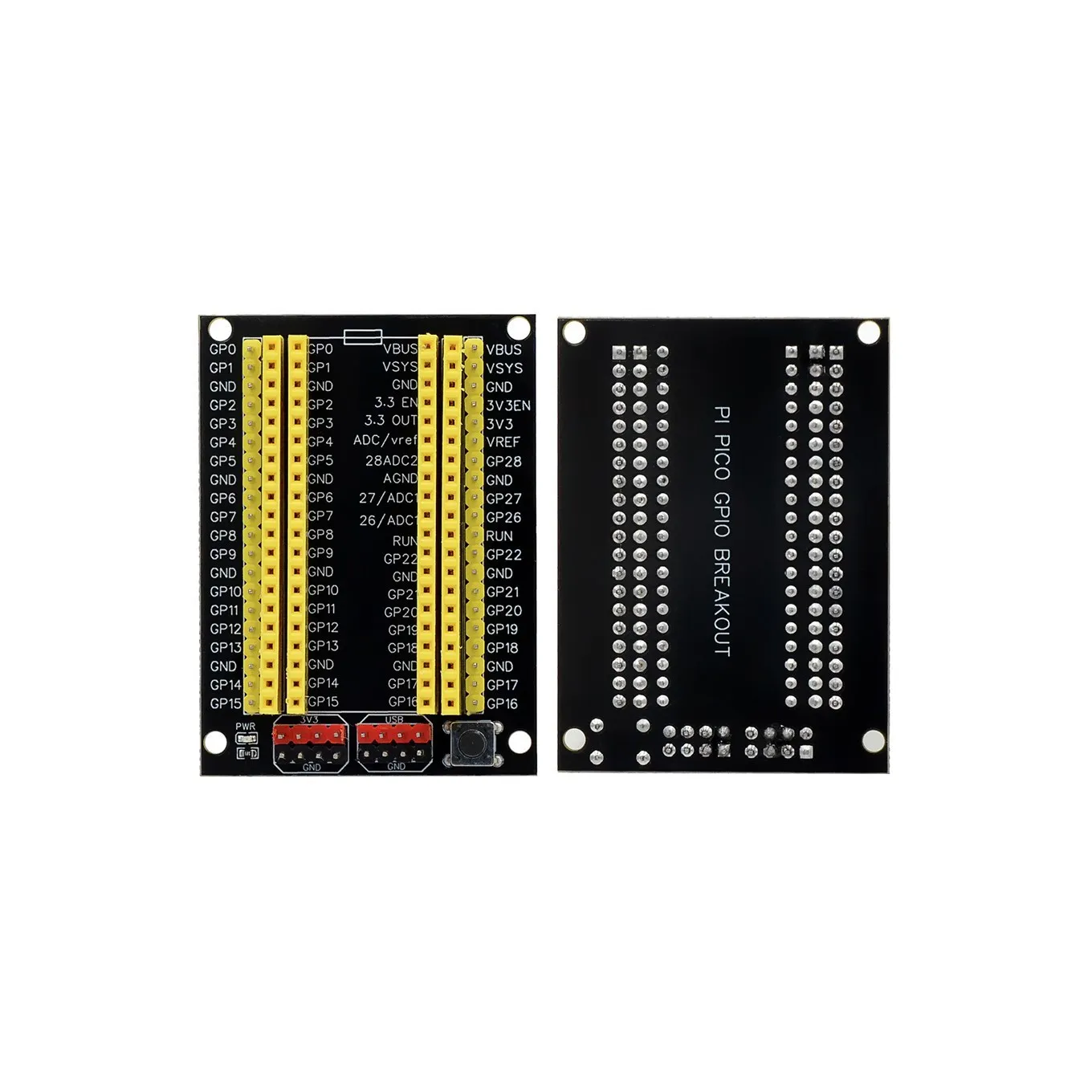 Raspberry Pi Pico Expansion Board GPIO Breakout Extension Adapter Onboard Male and Female Pins for