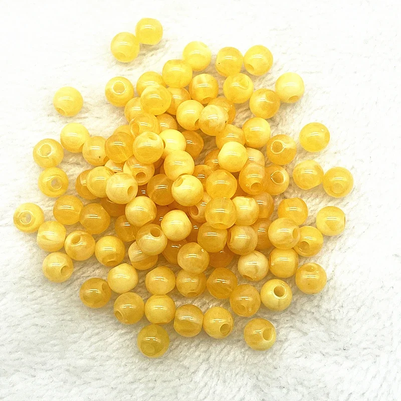 6mm 8mm 10 mm Round Acrylic Beads Loose Spacer Beads for Jewelry Making DIY Bracelet Earrings