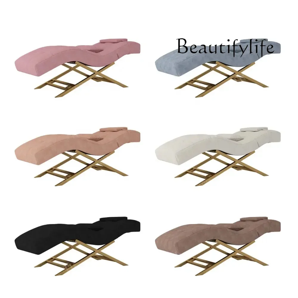 Beauty bed Beauty salon special spa massage eyelash bed Curved S-shaped eyelash bed