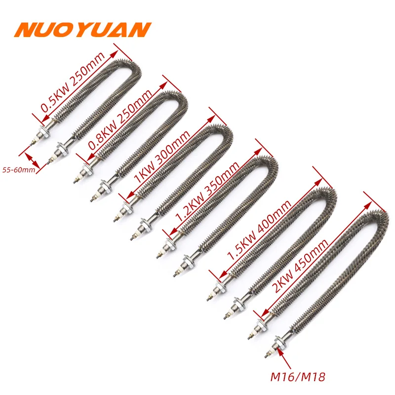 U Type Finned Heating Element Air Heater Stainless Steel 220v Electric Resistors for Oven