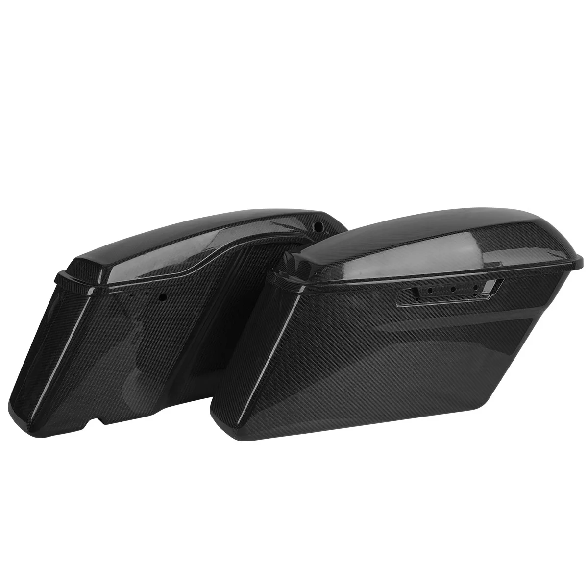 2014-2023 for Touring Road Glide Lower Body Box Glossy Black 3K Twill Carbon Fiber Side Luggage & Saddlebags
