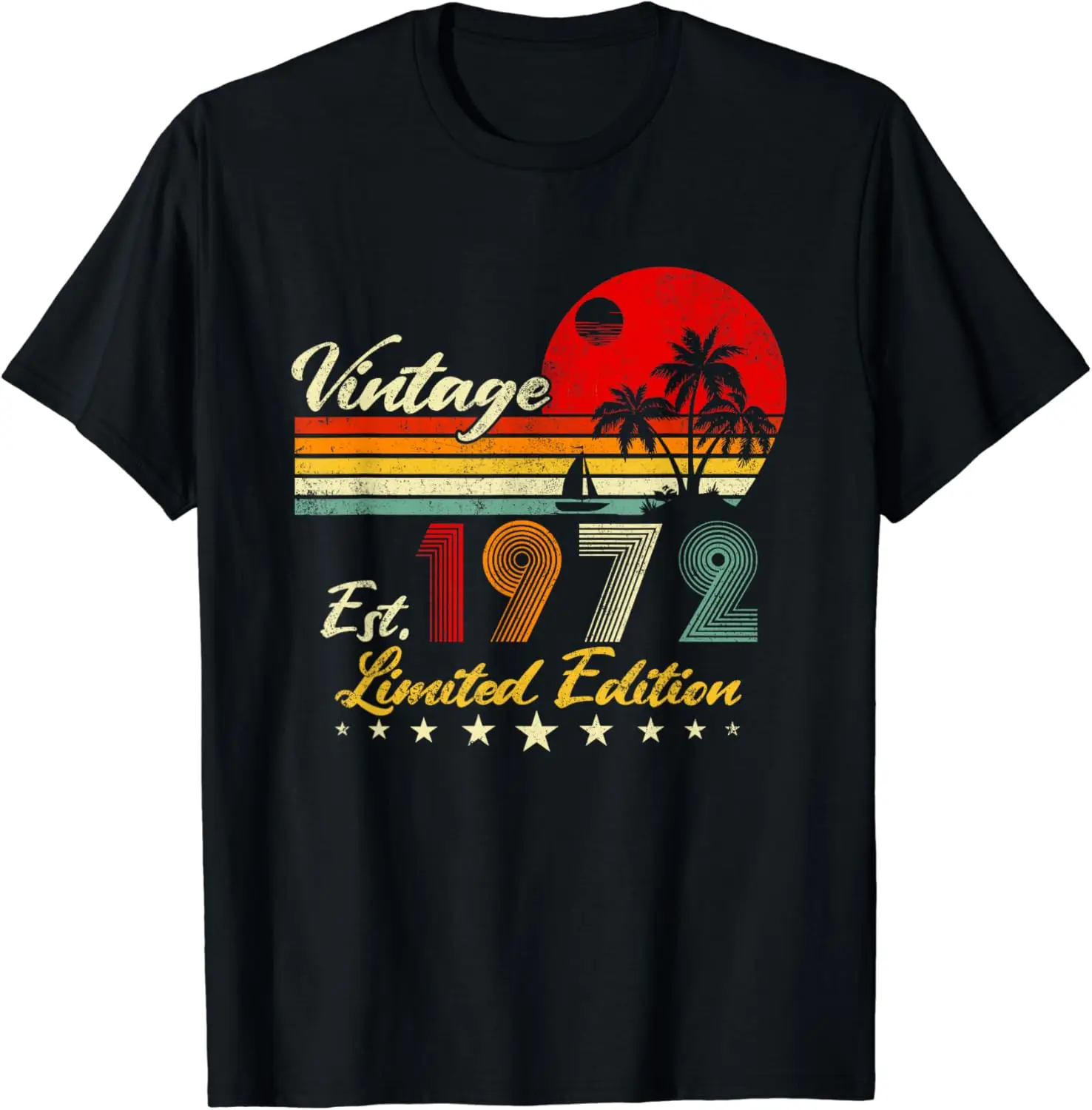 

Est Vintage 1972 Limited Edition 50th Birthday 50 Year Old T-Shirt