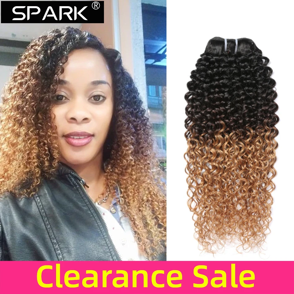 10A Grade Afro Kinky Curly Human Hair Extensions Ombre Brazilian 100% Human Hair Weave 1/3/4Bundles Blonde Brown Black Remy Hair