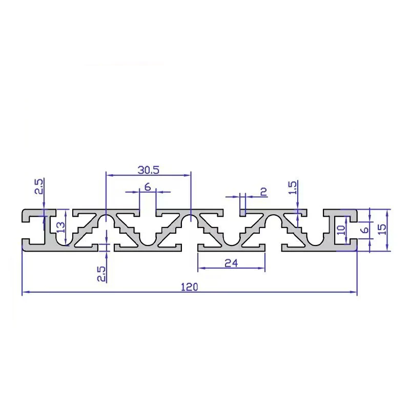 15120 Aluminum Profile 15120 Extrusion 100 300mm 500mm 1000mm Length Anodized Linear Rail 15x120mm For CNC Parts DIY 3D Printer