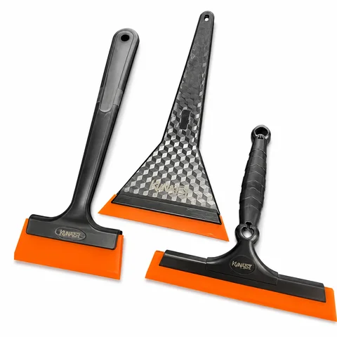 3pcs Car Window Tint Squeegee Kit, Front Windshield Cleaning Tool, Sun Film & Vinyl Wrap Applicator for Auto Glass Adhesive Inst