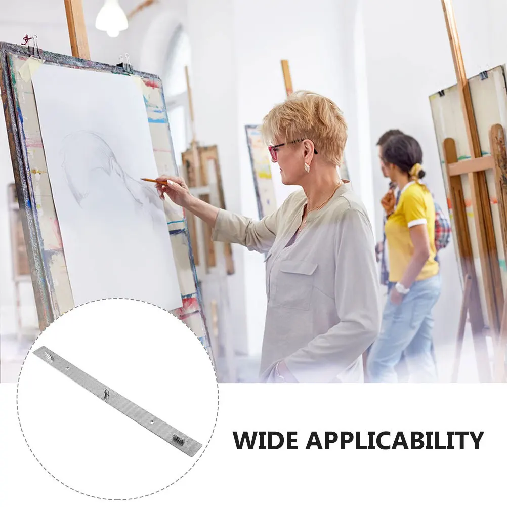 2Pcs Metal Animation Peg Bar 3-Pin Pegbar Positioning Ruler Fixing Animation Drawing Paper Supply Pegbar Position Tool