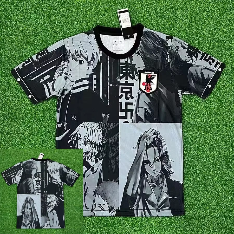 

2025 Summer Men's Japanese Animation Jersey T-shirt New Round Neck Sports Animation Fashion Fast-drying Men's and Women's Sports